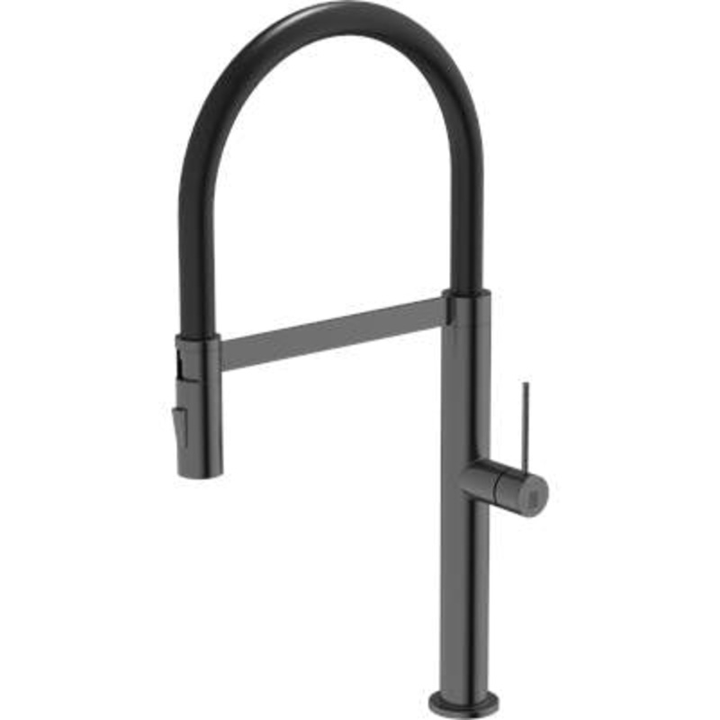 Zomodo KTC019-BKD- Crystal 19 Kitchen Faucet - Black/Black Pearl