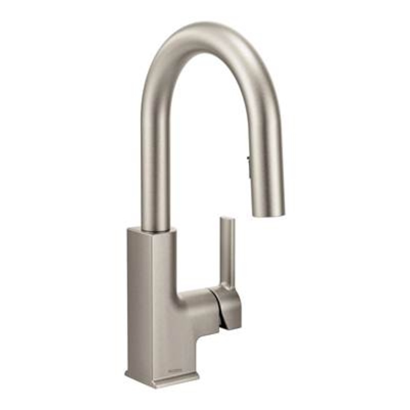 Moen S62308SRS- STO Single-Handle Bar Faucet Featuring Reflex in Spot Resist Stainless